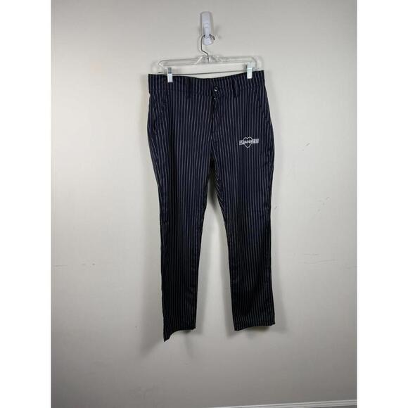 Pleasures Now Promise Pinstripe Heart Pants Trousers 30x31 Navy Blue - Picture 1 of 7